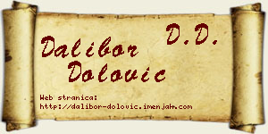 Dalibor Dolović vizit kartica
